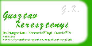 gusztav keresztenyi business card